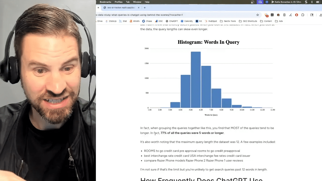 Histogramm: Verteilung der Wortlängen in Suchanfragen